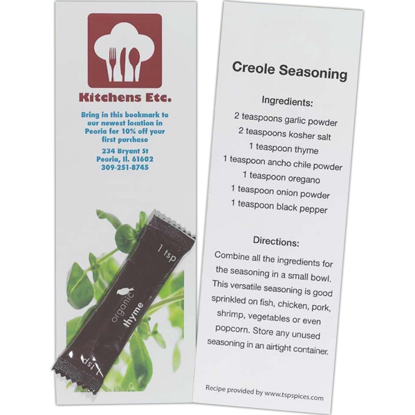 Sprout Tyme - Recipe bookmark with tsp  spices.... from ASI 35500 American Greenwood Inc / American Greenwood Line (TM)
