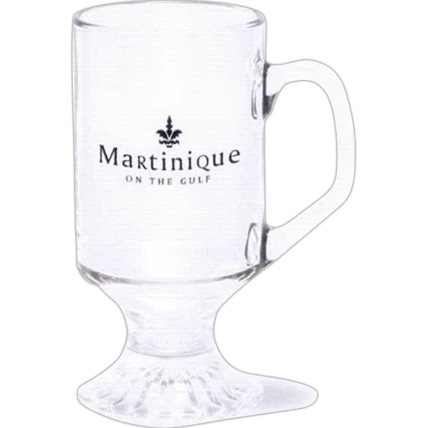 Clear glass footed coffee mug, 10 oz.... from ASI 51759 ZZ OLD - Edwards Industries / Diamond Line