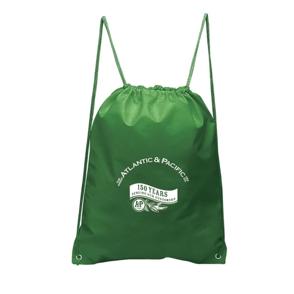 Planet-friendly drawstring backpack made of recyclable non-woven material.... from ASI 79384 Preferred Nation Inc