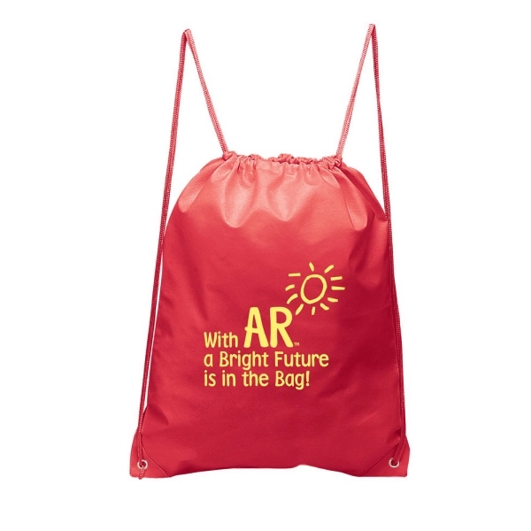 Planet-friendly drawstring backpack made of recyclable non-woven material.... from ASI 79384 Preferred Nation Inc