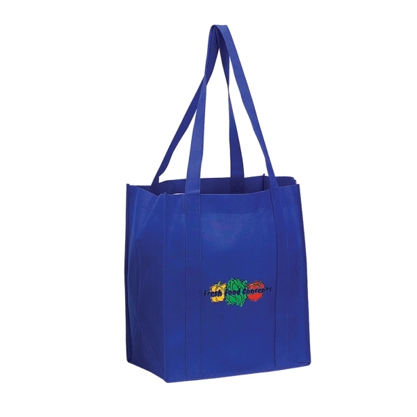 Grocery tote features a cardboard bottom for added support.... from ASI 79384 Preferred Nation Inc / Preferred Nation