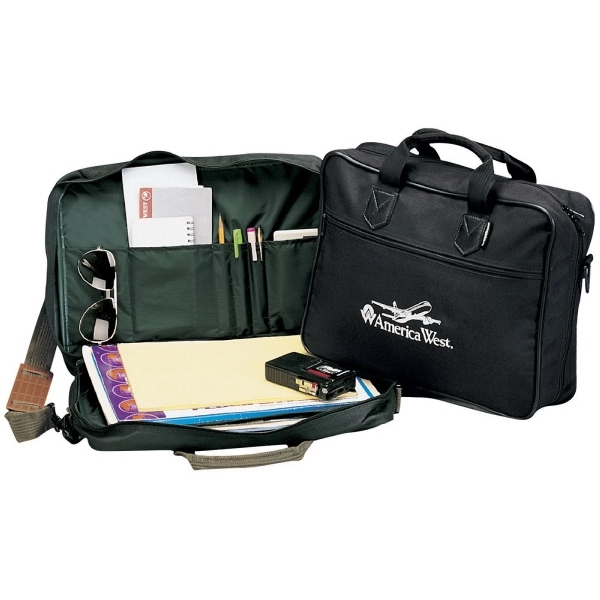 Polyester brief with clever main compartment with 3 open pockets and... from ASI 79384 Preferred Nation Inc