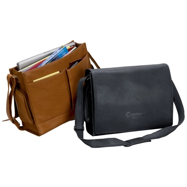 Computer sling made of pure vegetable NAPA cowhide with spacious main... from ASI 79384 Preferred Nation Inc / Bellino