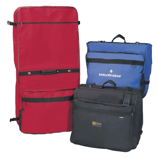 Polyester garment bag with 2 brackets and dual mesh pockets.... from ASI 79384 Preferred Nation Inc / Bellino