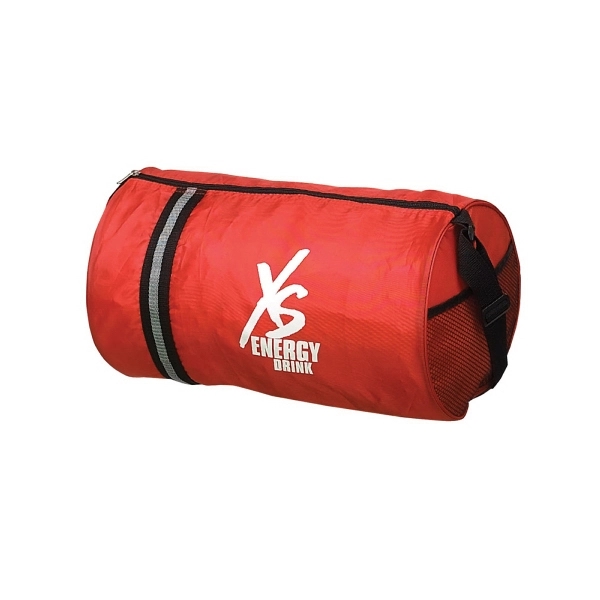 Sports duffel with mesh pocket on the side and adjustable shoulder... from ASI 79384 Preferred Nation Inc / G-tech