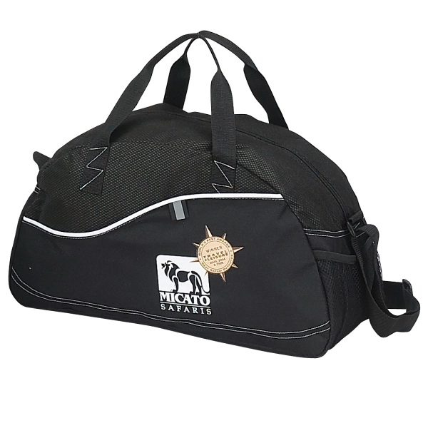 Compact duffel bag made of 600 Denier Polyester mixed with debossed... from ASI 79384 Preferred Nation Inc