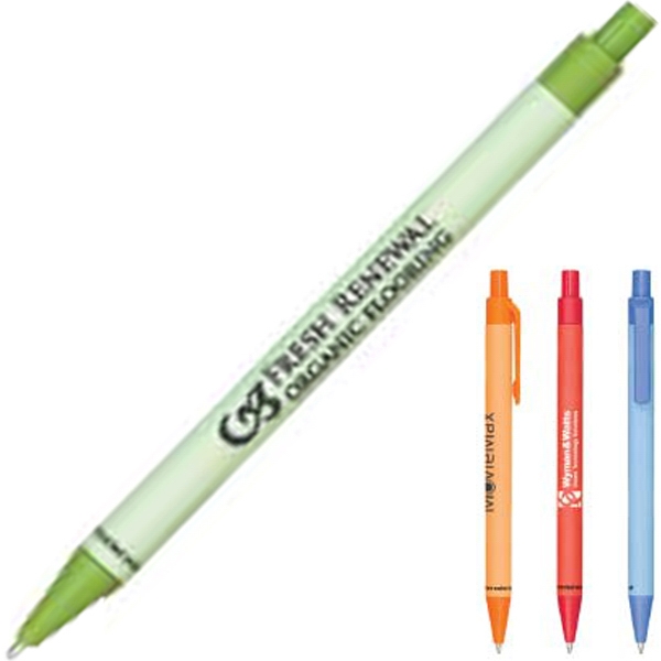 Ecol Brite - Eco friendly ballpoint pen with plunger action mechanism... from ASI 40480 Koozie Group / Norwood (TM)