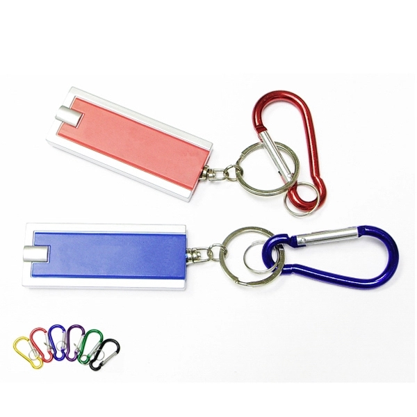 Flashlight key chain with carabiner... from ASI 74585 Nu Promo International / Nu Promo Line
