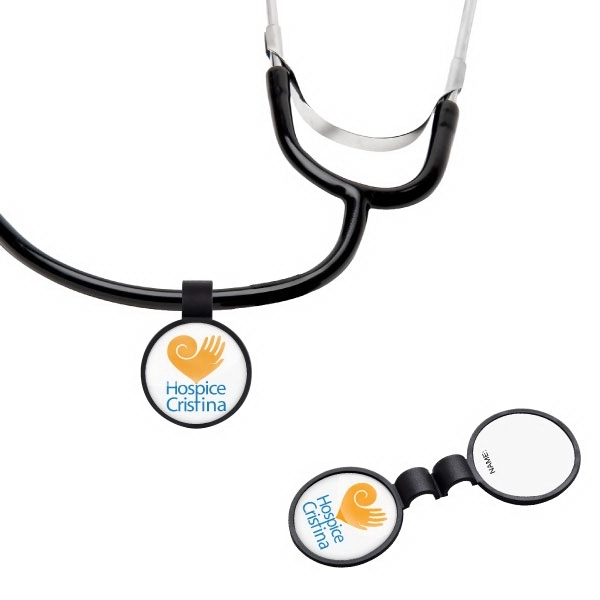 Anti-microbial round shape two sided stethoscope ID tag.... from ASI 49470 DEVARA