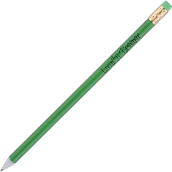 Round barrel pencil, #2 core, made from 100% recycled newspaper. Sharpen... from ASI 86850 Shepenco/Shelbyville Pencil Co, Inc / SHEPENCO® Shelbyville Pencil Company