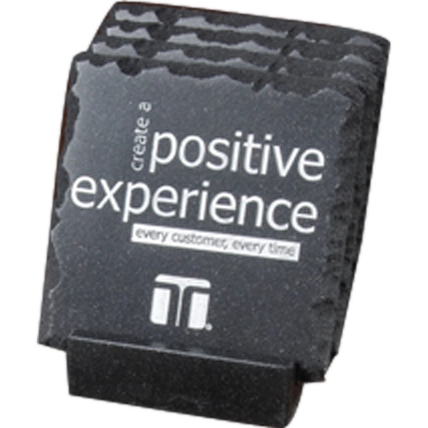 Chiseled edge coaster set made in USA and contains recycled materials.... from ASI 89860 StoneyCreek / StoneyCreek®