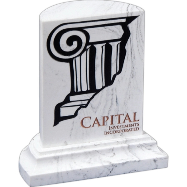 Half column desk award, 4" x 2.5" x 4.5". Contains recycled... from ASI 89860 StoneyCreek