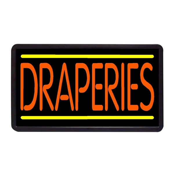 13" x 24" draperies simulated neon sign.... from ASI 30442 Above & Beyond Advertising Products / PromoAdLine