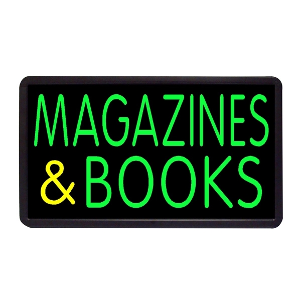 13" x 24" magazines and books simulated neon sign.... from ASI 30442 Above & Beyond Advertising Products / PromoAdLine