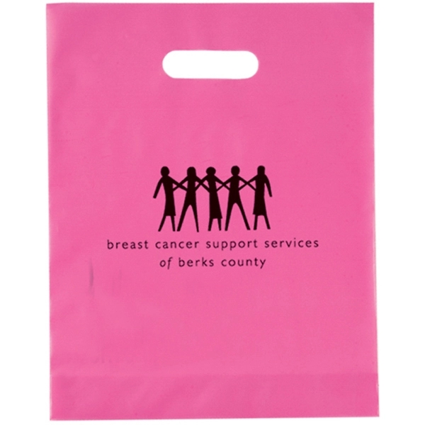 12" x 15" x 3" frosted HDPE plastic shopping bag with... from ASI 35290 American Ad Bag Co