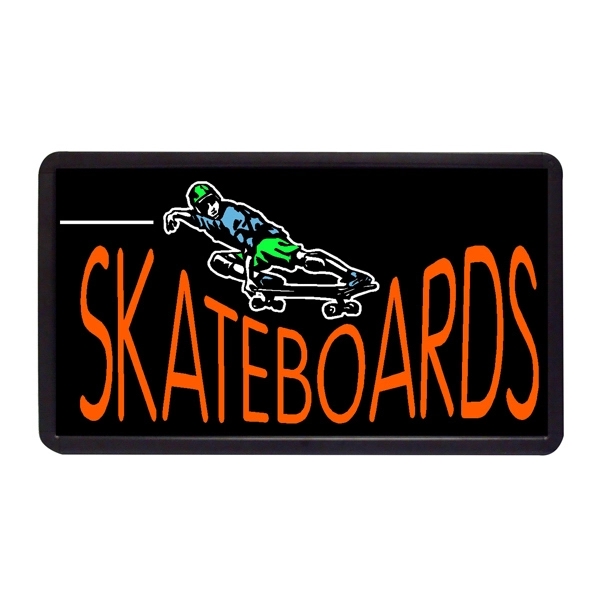 13" x 24" skateboards simulated neon sign.... from ASI 30442 Above & Beyond Advertising Products / PromoAdLine