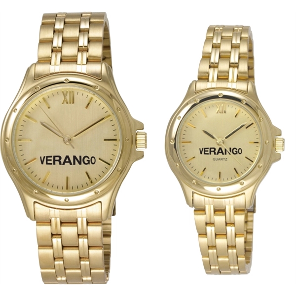Men's gold tone stainless steel watch with three different dial color... from ASI 86230 Selco