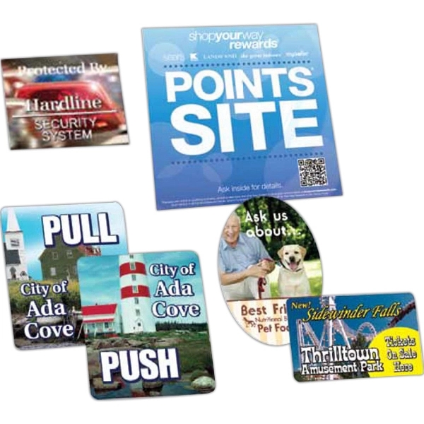 Stable, clear 15 mil velvet-textured, mar-resistant plastic nameplate custom decal with... from ASI 56950 Gill Studios Inc / Gill-Line®