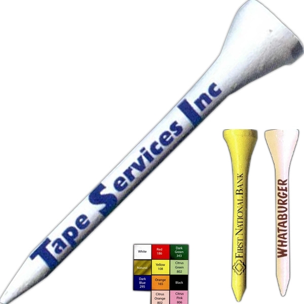 2 1/8" wood golf tee, multi-line or logo.... from ASI 63500 Jomar Industries Inc / The Tee Line