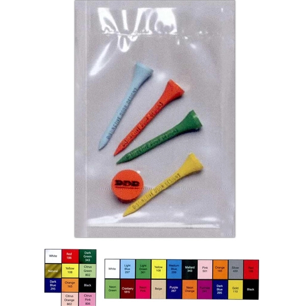 Value Poly Bag Golf Tee Combination pack with 4 2 1/8"... from ASI 63500 Jomar Industries Inc / The Tee Line