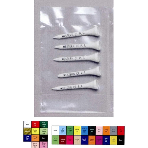 Value polybag with 5 2 1/8" Golf Tees.... from ASI 63500 Jomar Industries Inc / The Tee Line