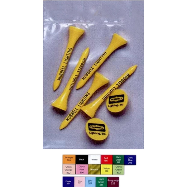Pro Elite Poly Bag Pack w/ 5 Golf Tees & 2... from ASI 63500 Jomar Industries Inc / The Tee Line