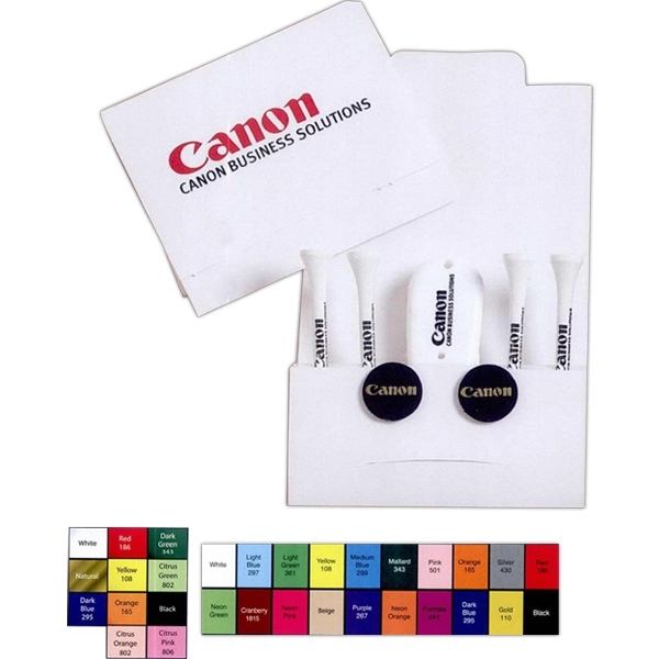 Golf Tee Matchbook Packet w/ Four Tees, 2 Markers & 1... from ASI 63500 Jomar Industries Inc / The Tee Line