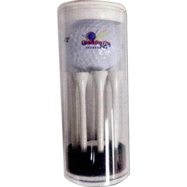 Budget golf ball tubes with balls,blank tees and marker.... from ASI 63500 Jomar Industries Inc / Tee Line