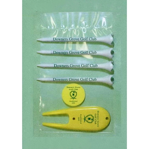 Golf Tee Poly Bag Pack w/ Four 3 1/4" Aerodynamic Tees,... from ASI 63500 Jomar Industries Inc / The Tee Line