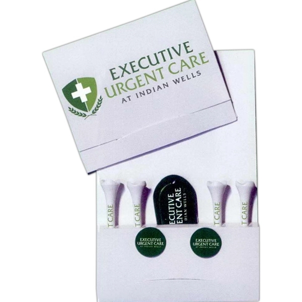 Matchbook packet with tees, markers and caddy fixer.... from ASI 63500 Jomar Industries Inc / The Tee Line