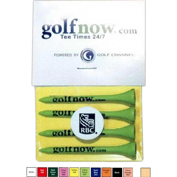 Poly bag packs with 2 3/4" tees with headercard.... from ASI 63500 Jomar Industries Inc / The Tee Line