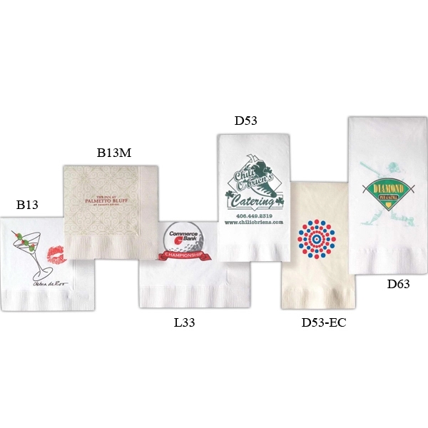 White 3-ply dinner napkin, 1/8 fold 4 1/4" x 8 1/2"... from ASI 88200 TK Sorg's - A Div of Arch Promo Group, LLC / GRANDE