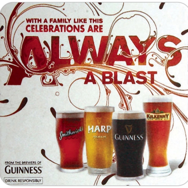 3.5" SQUARE (with rounded corners), 80 point High Density Pulp Board... from ASI 88200 TK Sorg's - A Div of Arch Promo Group, LLC / GRANDE