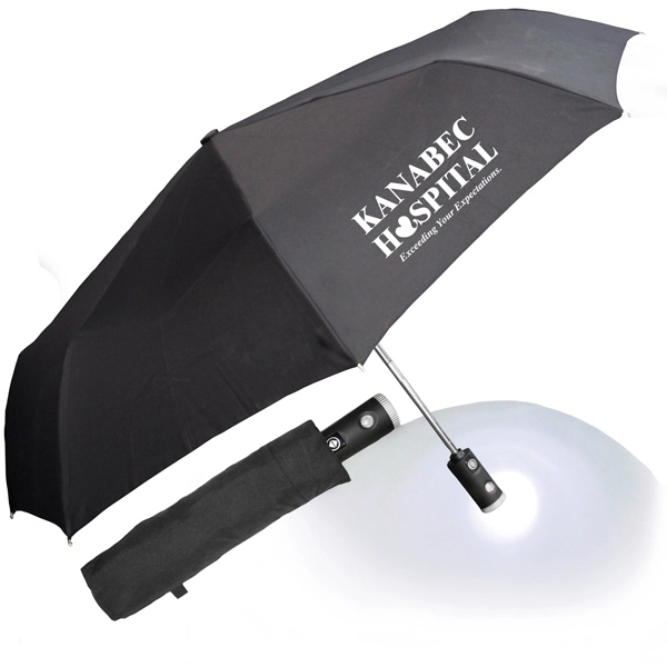2 in 1 Umbrella Flashlight auto opens to 43 in arc... from ASI 31570 Advantage Industries / AdVantage Line®