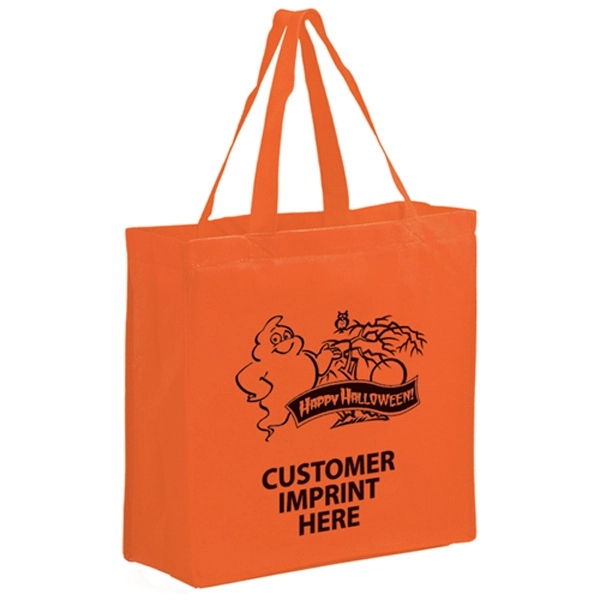 13" x 5" x 13" orange non-woven PP trick-or-treat bag with... from ASI 35290 American Ad Bag Co