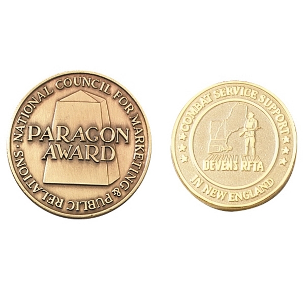 Economical Die Struck brass coin, comes in 5 different sizes... from ASI 68760 Marken Industries / Marken