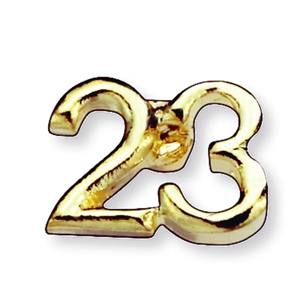 Number shape lapel pin with military clutch, up to 3/8".... from ASI 68760 Marken Industries / Marken