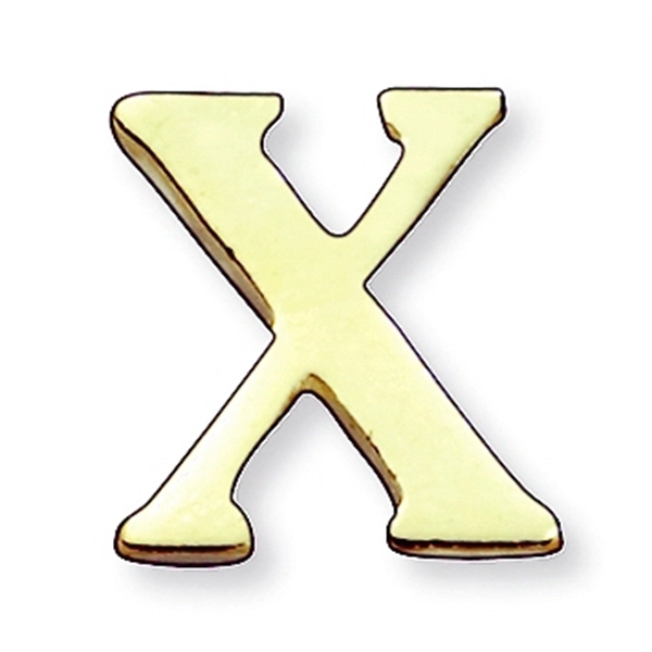 Letter shape lapel pin with military clutch, up to 3/8".... from ASI 68760 Marken Industries / Marken