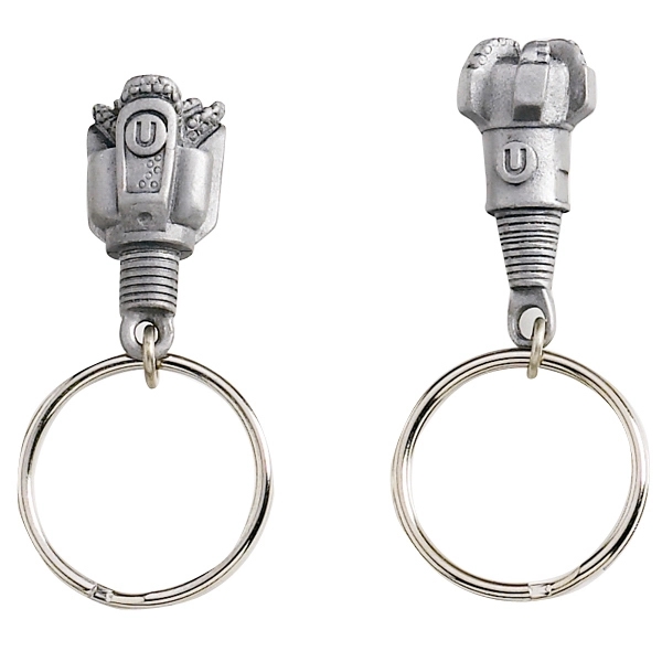 Fully custom design cast drill bit key tag in antique pewter... from ASI 68760 Marken Industries / Marken