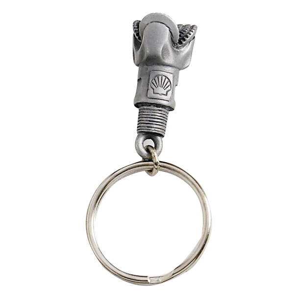 Modifiable design 3-cone style cast drill bit key tag in antique... from ASI 68760 Marken Industries / Marken