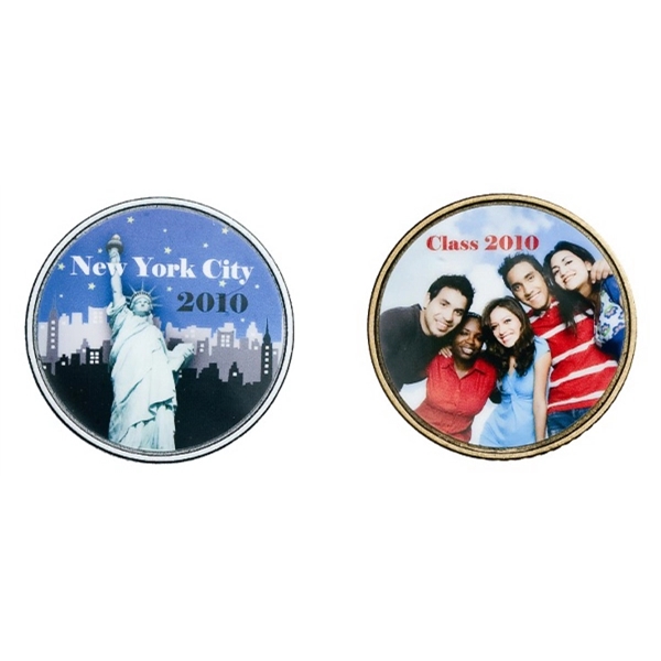 1-1/2" or 1-3/4" 2-sided Coin with 1-3/8" or 1-5/8" Digital Emblems... from ASI 68760 Marken Industries / Marken