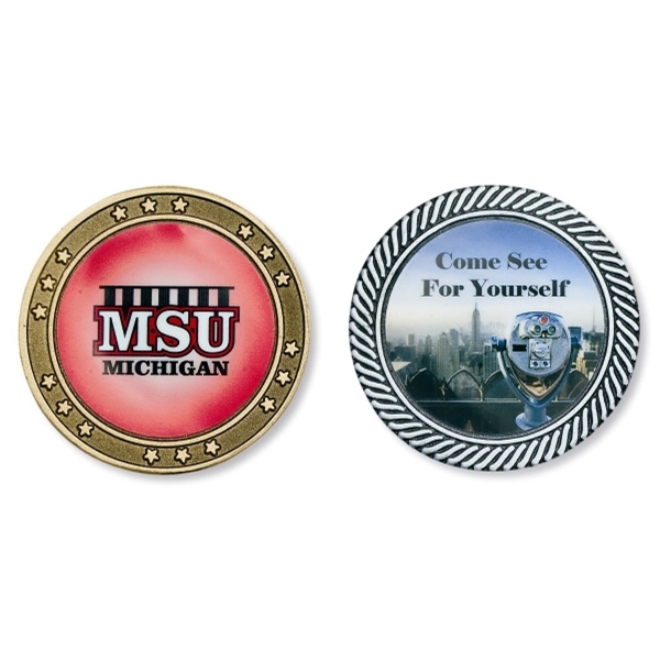 1-3/4" 2-sided Coin w/ 1-5/16" Digital Emblems on both sides.... from ASI 68760 Marken Industries / Marken
