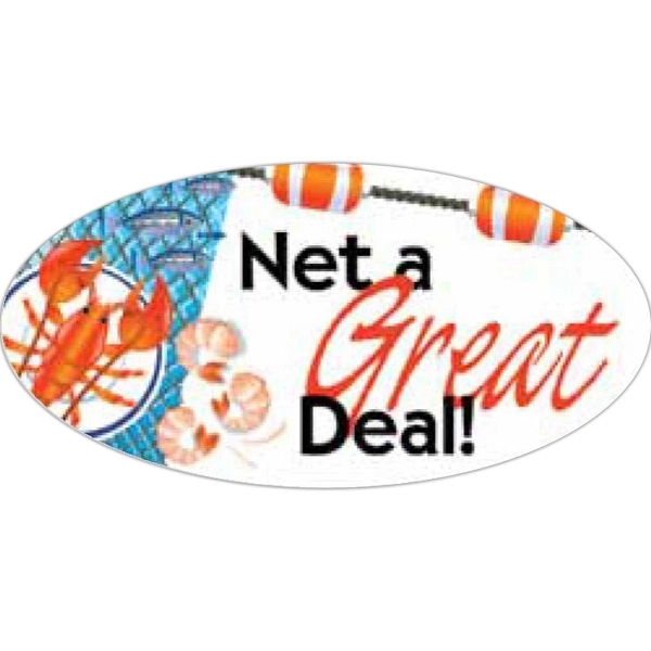 Oval four color process label.... from ASI 66040 Label Works / Label Works®