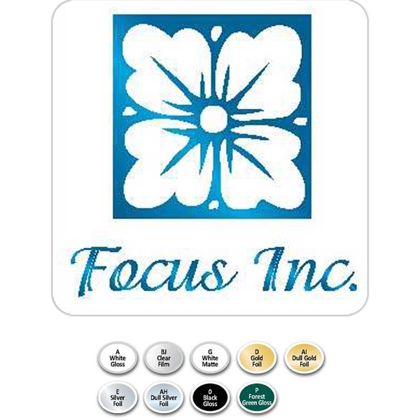 Square-shaped label measuring 1" x 1" for attracting customers to buy.... from ASI 66040 Label Works