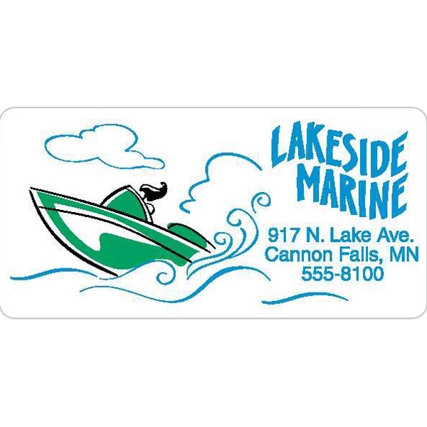 Four Color Print Rectangle die laminated outdoor label.... from ASI 66040 Label Works