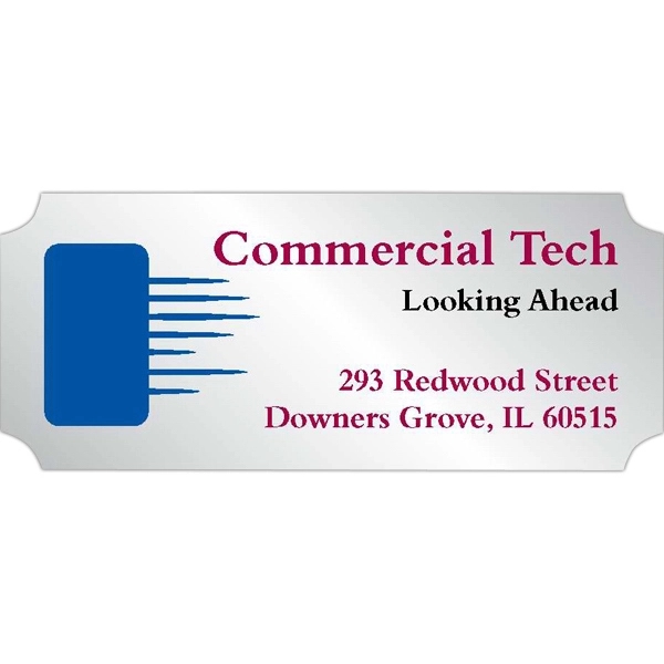 Indented rectangle shaped 1 1/4" x 3" printed label.... from ASI 66040 Label Works / Label Works®