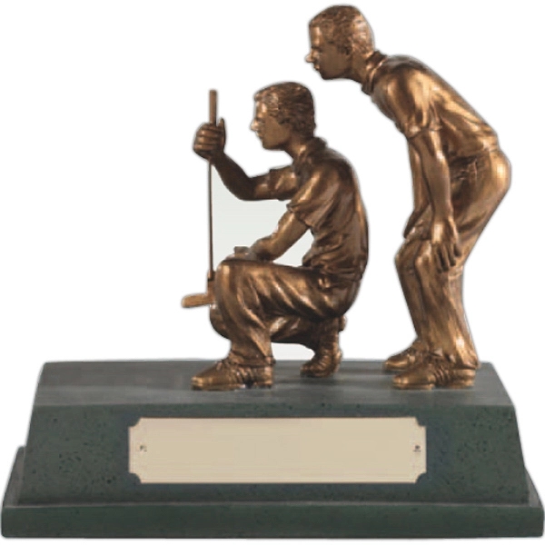 Antique gold/ silver small golf award with antique gold finish mounted... from ASI 65153 Kirk & Matz LTD / Swatkins