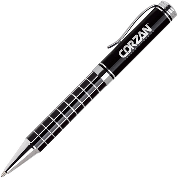 Aluminum twist-action pen with a refined grid barrel design and sleek... from ASI 68190 Lungsal / Lungsal