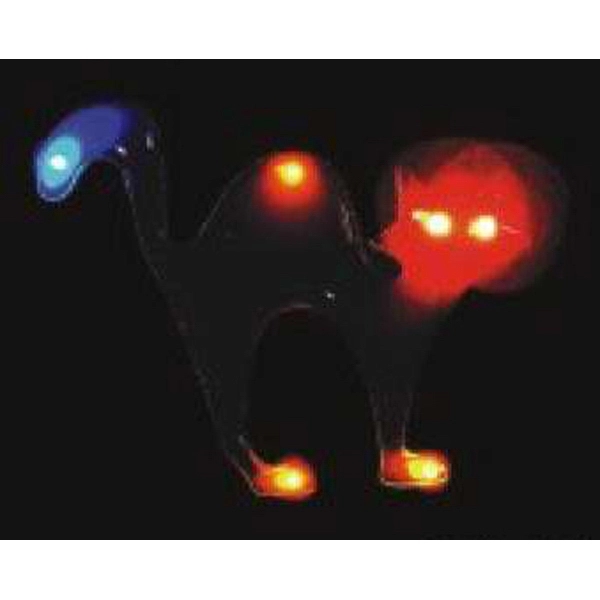 Custom black cat shape flash lapel pin with flashing light.... from ASI 36988 Artek USA Inc / Artek™