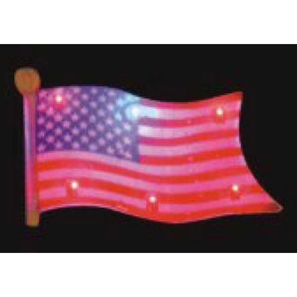 Custom US waiving flag flash lapel pin with flashing light.... from ASI 36988 Artek USA Inc / Artek™